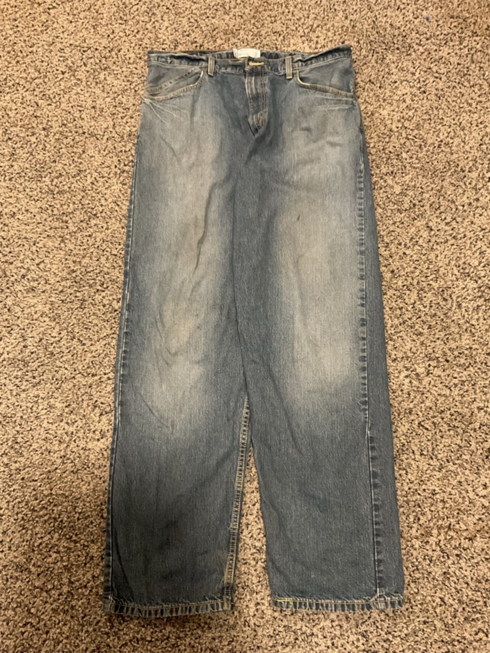 Levi's silver tab Men's Relaxed Straight Jeans - Faded Blue
